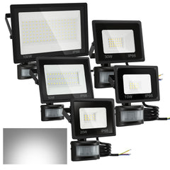 Ikodm LED-Sensorstrahler mit Bewegungsmelder, Kaltweiß, verschiedene Leistungen