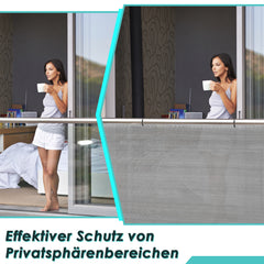 Ikodm Sichtschutz HDPE 150 g/m² Windschutz Grün/Grau