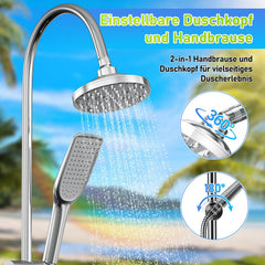 Ikodm Solardusche 20L Halbe Einzelstab mit Handbrause&Schutzhülle