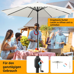 Ikodm Sonnenschirm Gartenschirm Ø3.5m