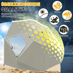 Ikodm Strandschirm 2 in 1 Sonnenschirm 210cm x 230cm Winkelverstellbar