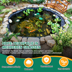 Ikodm Teichfolie für Gartenteich, verschiedene Größen & Stärken