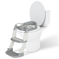 Ikodm 2 in 1 Toilettentrainer für 1-7 Toilettensitz Baby WC Sitz Kinder mit Treppe