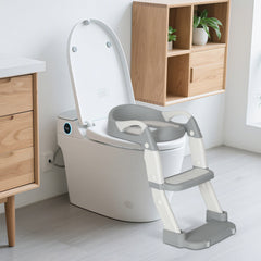 Ikodm 2 in 1 Toilettentrainer für 1-7 Toilettensitz Baby WC Sitz Kinder mit Treppe