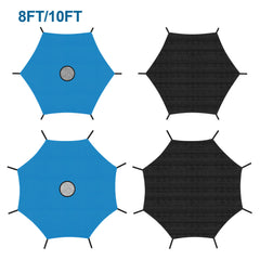 Ikodm Trampolin-Schattenabdeckung Trampolin-Sonnenschutz für 6/8 Stangen