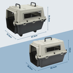 Ikodm Pet Transportbox für Katzen, kleine Hunde & Nagetiere bis 10 kg