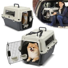 Ikodm Pet Transportbox für Katzen, kleine Hunde & Nagetiere bis 10 kg
