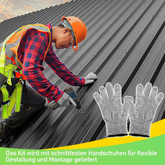 Ikodm Trapezblech Dachblech Verzinkt 12× Anthrazit / Grün 7m²