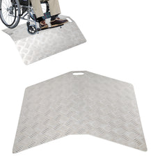 Ikodm Aluminium Türschwellenrampe für Rollstuhl, rutschfest & tragbar