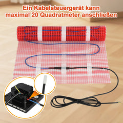 Ikodm Elektrische Fußbodenheizung 150 W/m² mit WLAN-Thermostat
