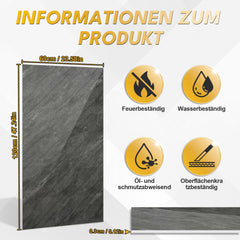 Ikodm Hohited PVC Wandpaneele in Marmoroptik, 4 Stück 120 × 60 cm, wasserfeste 3D Wandverkleidung zur DIY-Montage, Dekorplatten für Küche, Küchenrückwand und Badezimmer