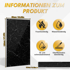 Ikodm Hohited PVC Wandpaneele in Marmoroptik, 4 Stück 120 × 60 cm, wasserfeste 3D Wandverkleidung zur DIY-Montage, Dekorplatten für Küche, Küchenrückwand und Badezimmer