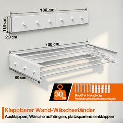 Ikodm Wand-Wäscheständer