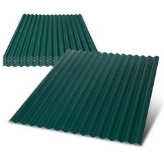 Ikodm Wellblechplatten für Dach, 117 x 93 cm, 1,5 mm PVC Wetterfeste Dachplatten Kunststoff, UV-beständige Wellplatten für Carport Gewächshaus Hühnerstall