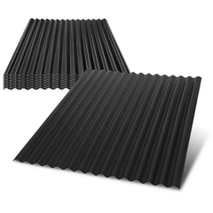 Ikodm Wellblechplatten für Dach, 117 x 93 cm, 1,5 mm PVC Wetterfeste Dachplatten Kunststoff, UV-beständige Wellplatten für Carport Gewächshaus Hühnerstall