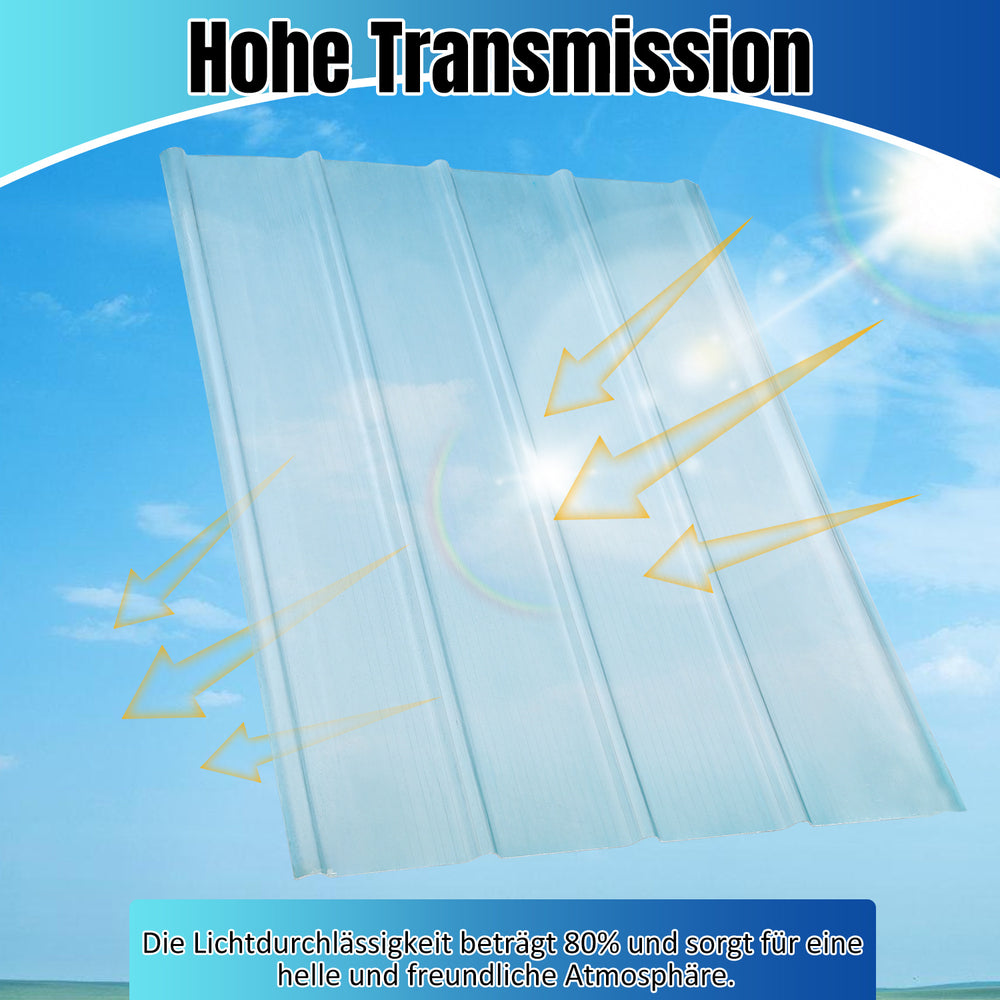 Ikodm Transparente FRP-Wellplatten für Dach, UV-beständig & lichtdurchlässig