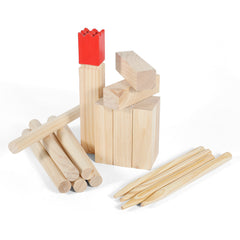 Ikodm Kubb Wikingerspiel aus Holz für Garten, Strand & Park