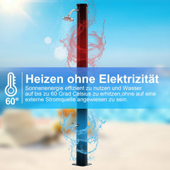 Ikodm 20L Solardusche mit Duschkopf und Schutzabdeckung