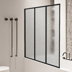 Ikodm Badewannenfaltwand aus Kunststoff, 2-/3-teilig, verschiedene Designs