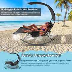 Ikodm Doppelliege Sonnenliege mit Sonnendach Outdoor