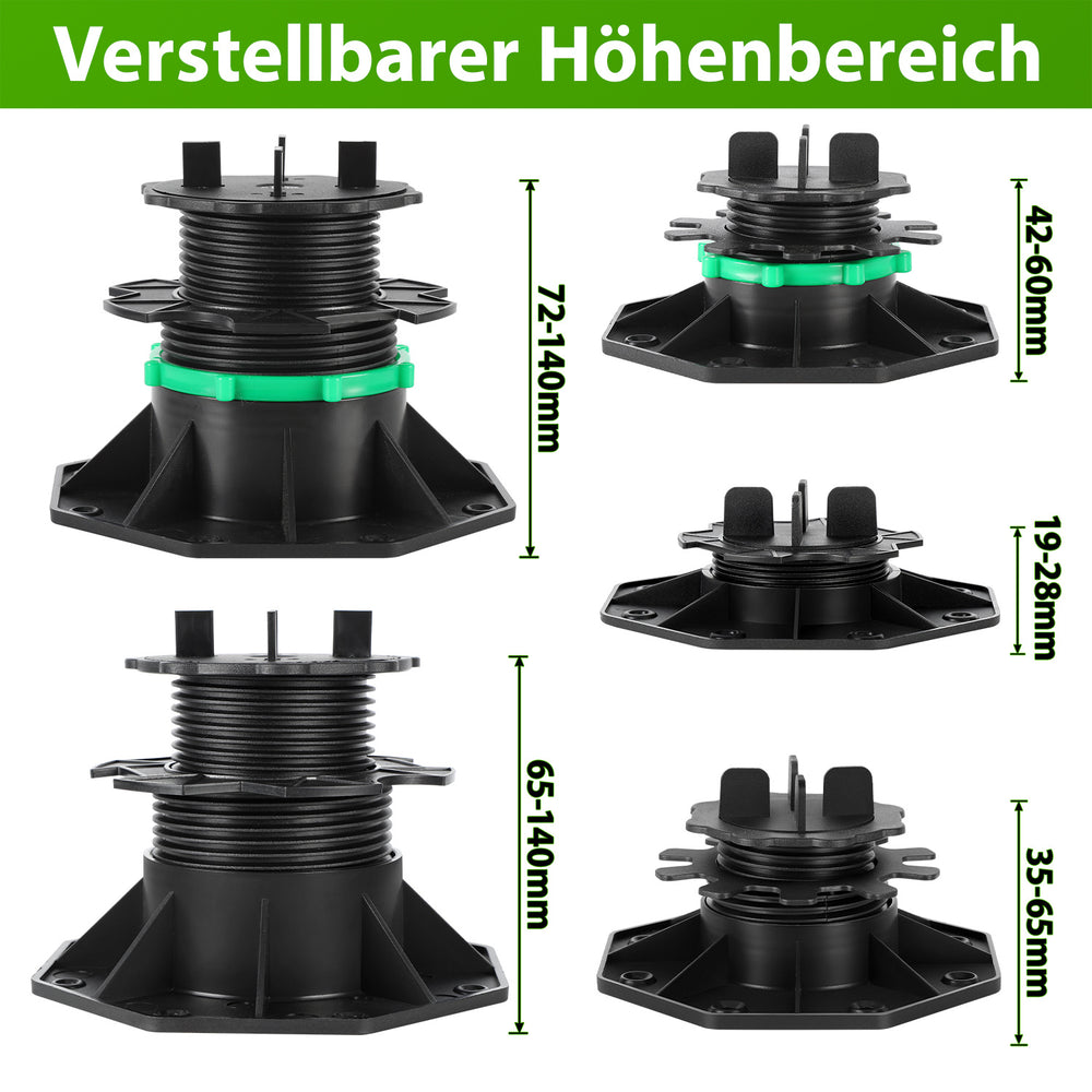 Ikodm Höhenverstellbare Stelzlager für Terrassenplatten & Bodenplatten