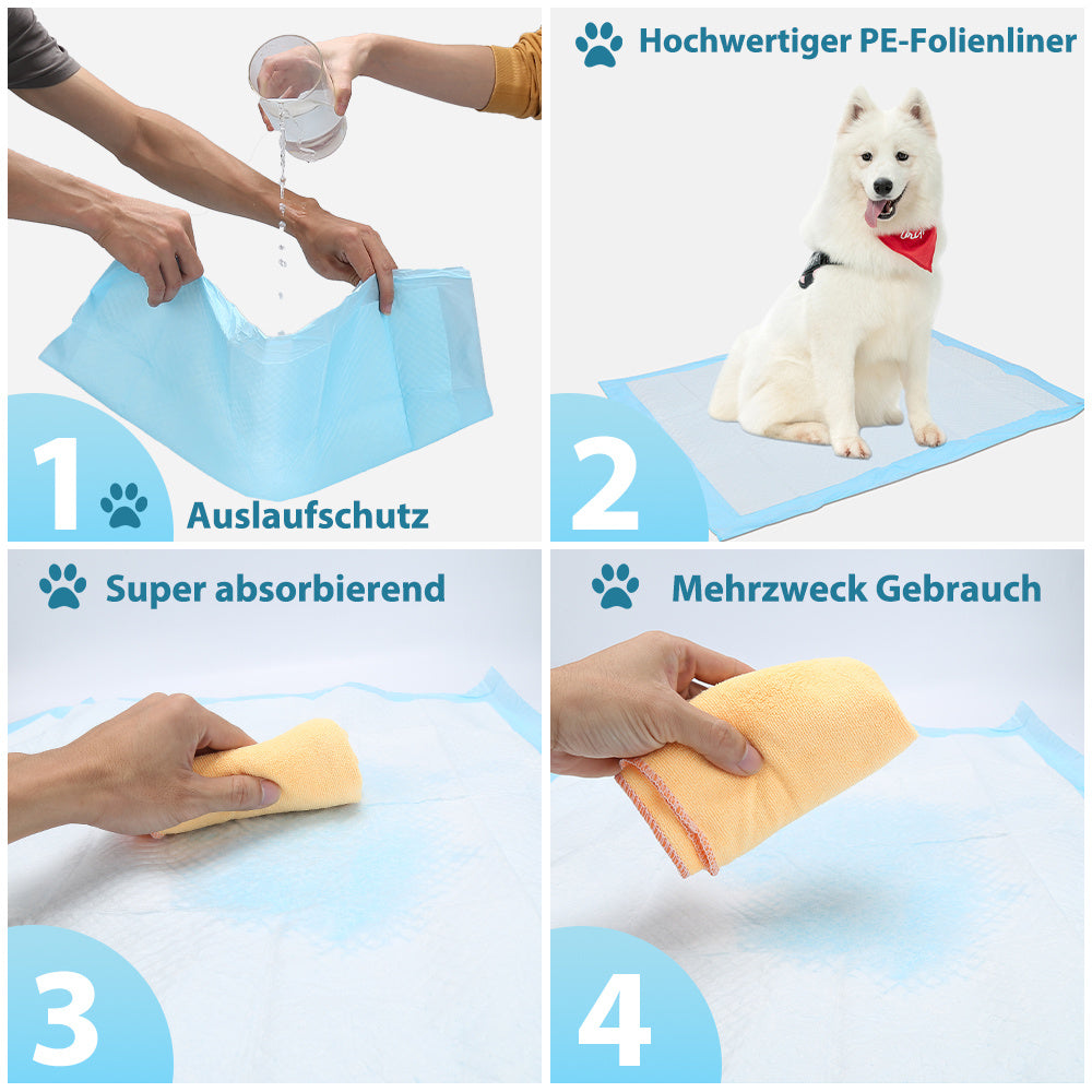Welpenunterlagen 60x45 & 60x60 cm – Saugfähige Puppy Pads